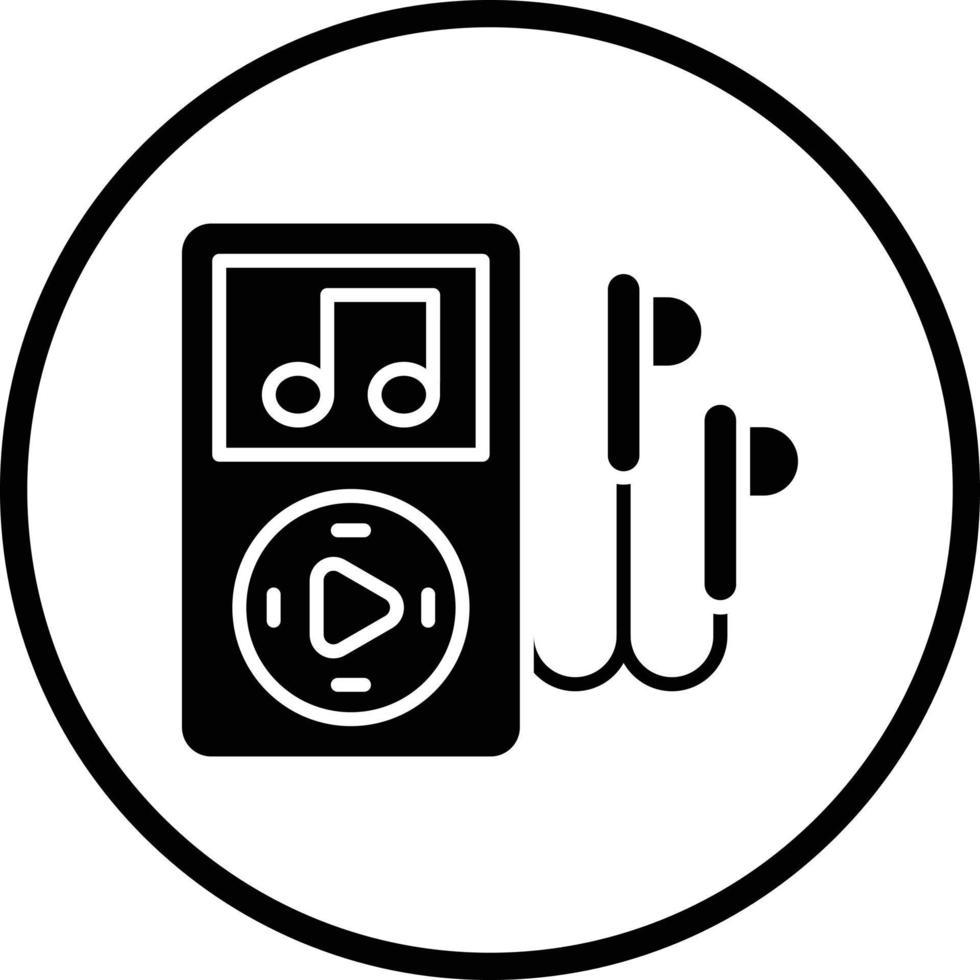 design de ícone de vetor de player de música