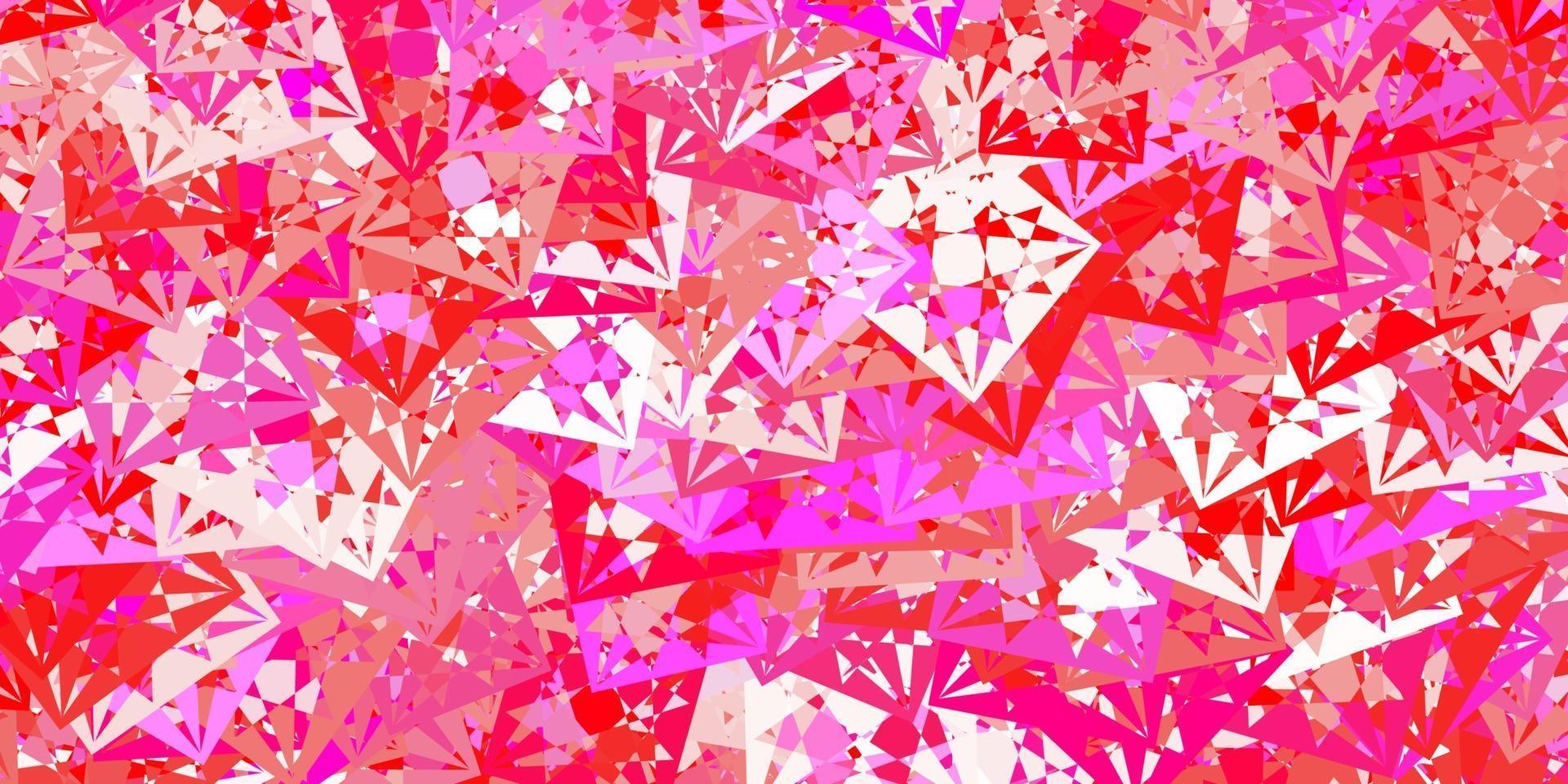 fundo vector rosa claro, amarelo com triângulos.