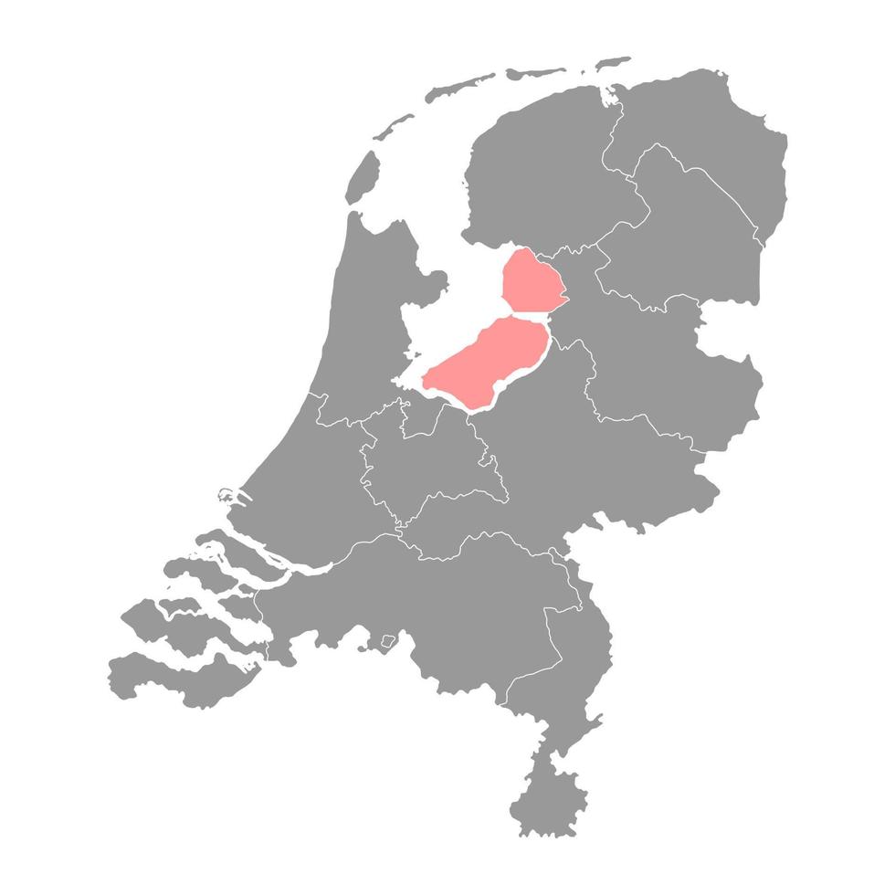 Flevoland província do a Holanda. vetor ilustração.