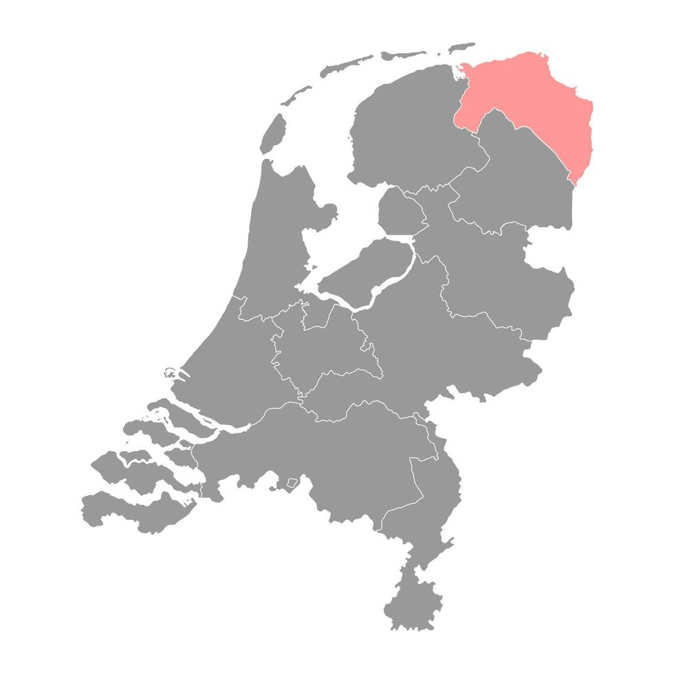 Groningen província do a Holanda. vetor ilustração.