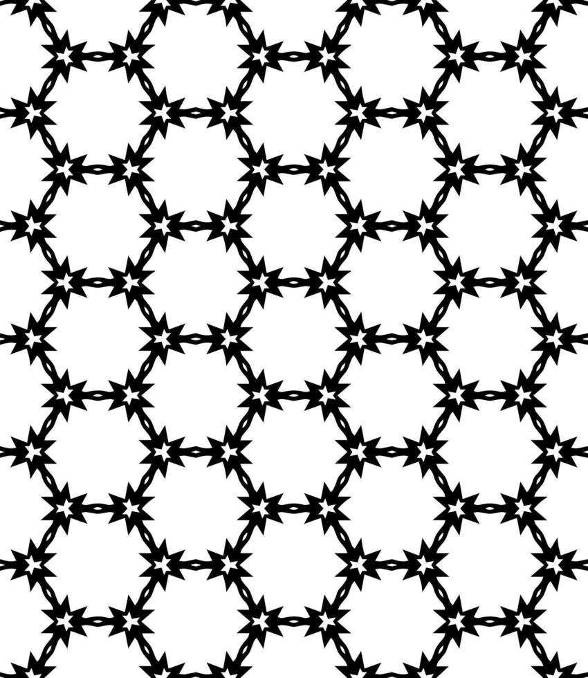 padrão abstrato sem emenda preto e branco. fundo e pano de fundo. design ornamental em tons de cinza. vetor