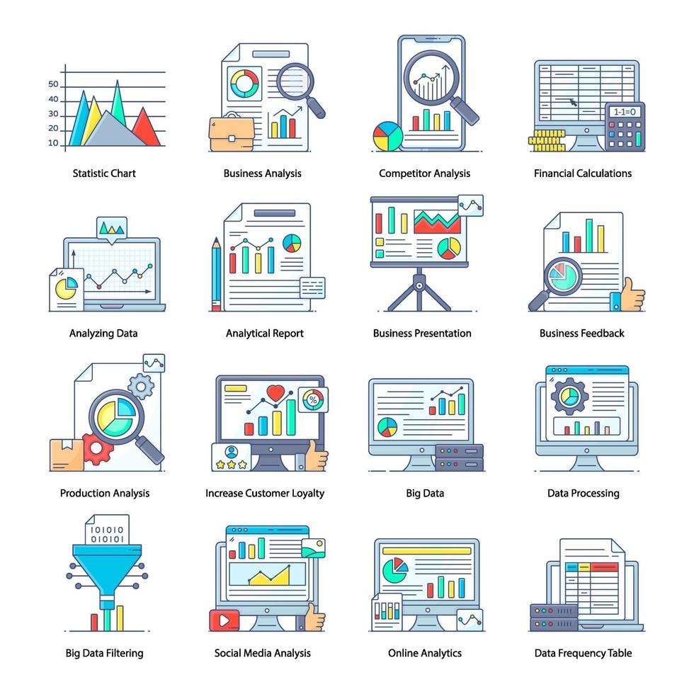 processamento de dados e cálculos financeiros vetor