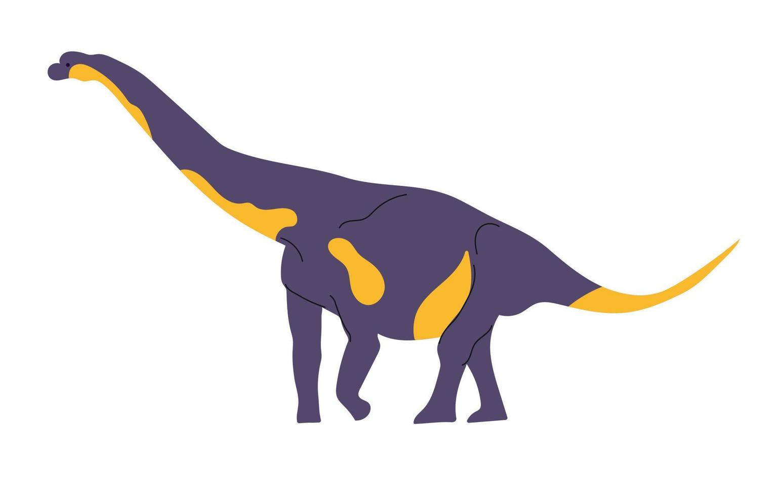 braquiossauro vetor ilustração isolado em branco fundo. dinossauros do a jurássico período.