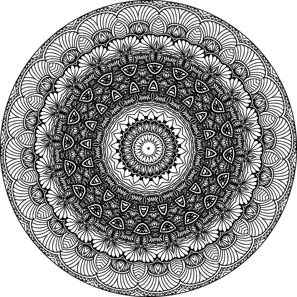 abstrato mandala padronizar. arte em a muro. coloração livro renda padronizar a tatuagem. Projeto para uma papel de parede pintura camisa e telha adesivo projeto, decorativo círculo enfeite dentro étnico oriental estilo vetor