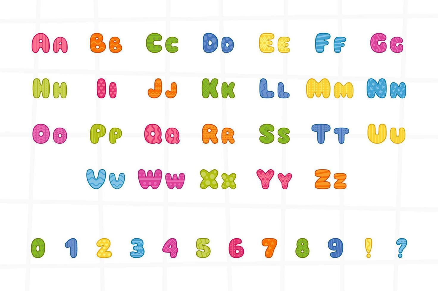 Páscoa alfabeto dentro desenho animado estilo vetor