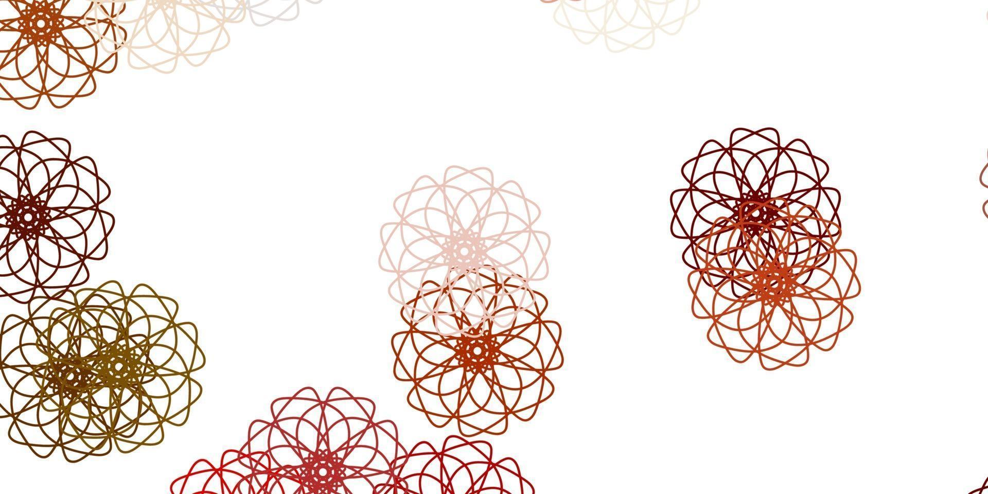 textura do doodle do vetor multicolor luz com flores.
