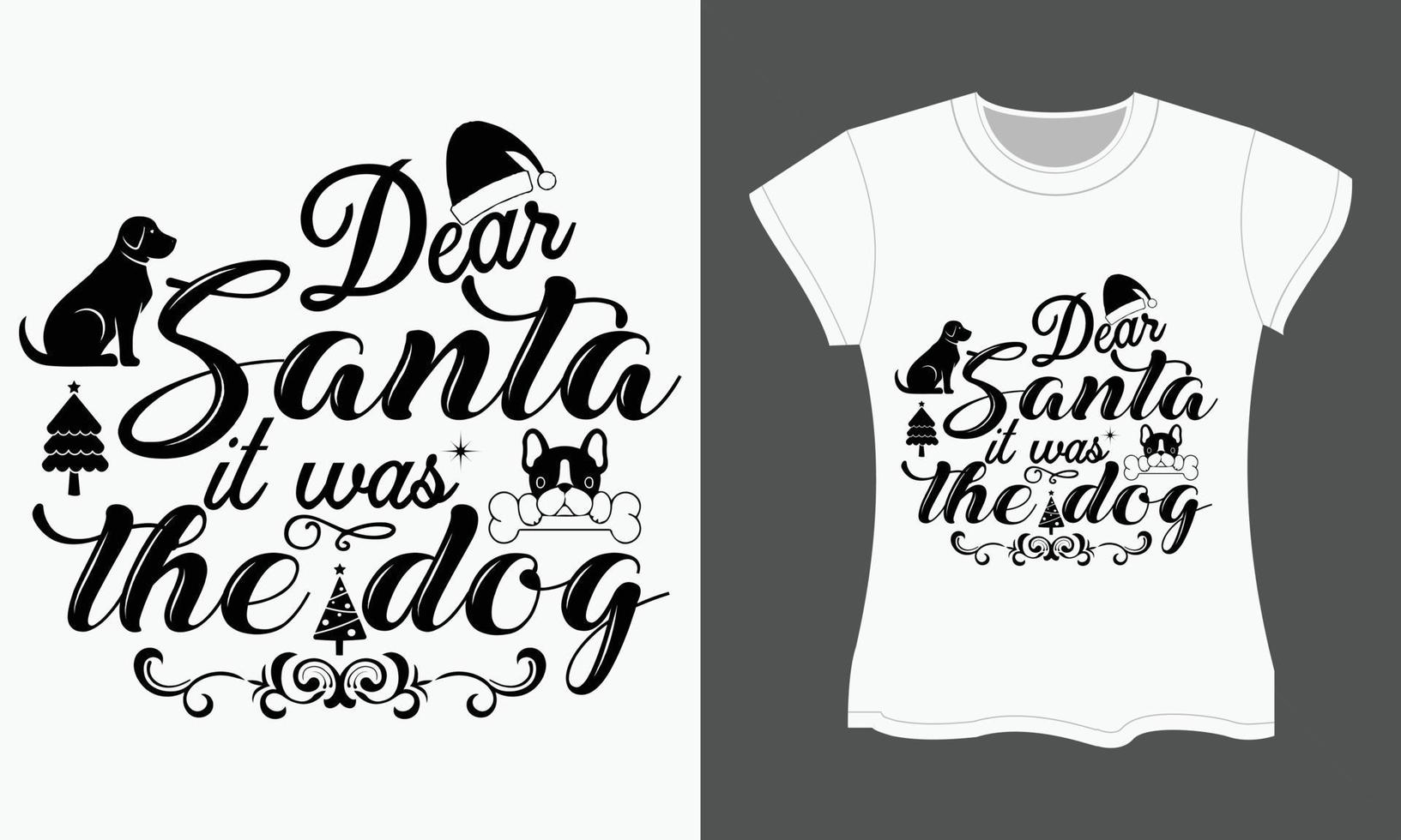 querida papai noel, isto estava a cachorro. Natal SVG cortar arquivos Projeto. vetor