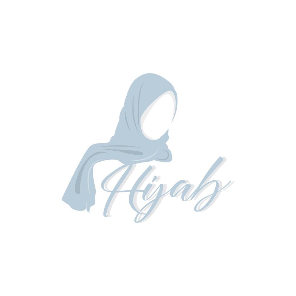 logotipo hijab, marca de vetor de produtos de moda, design boutique de hijab para mulheres muçulmanas