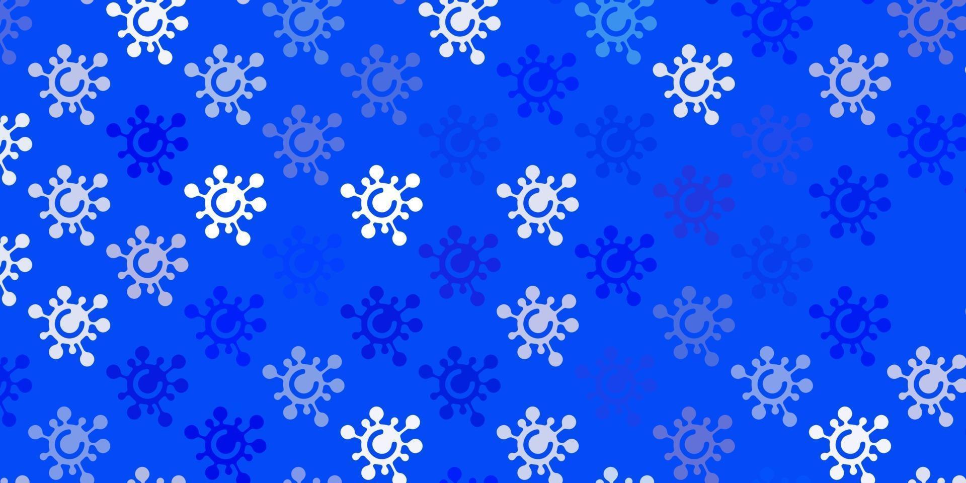 textura vector azul claro com símbolos de doença.