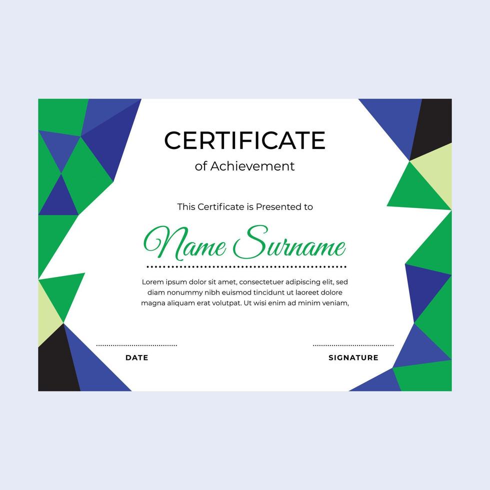 verde certificado do realização adequado para prêmios dentro corporativo, pessoal negócios, e comunidade vetor