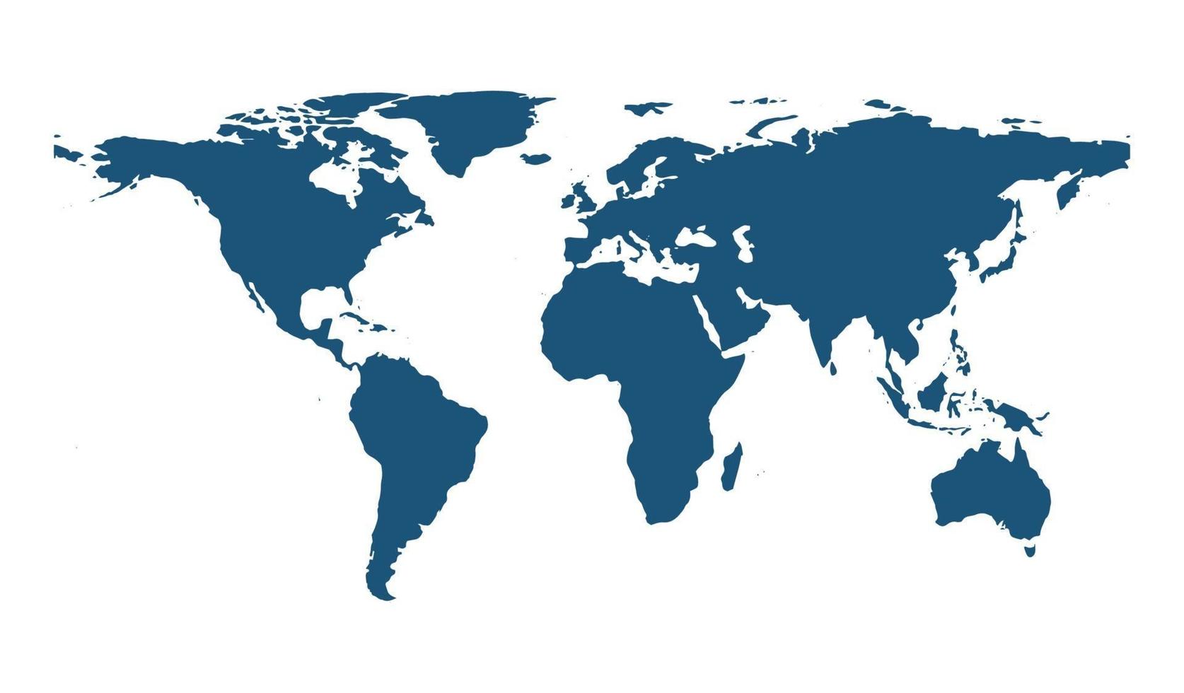 vetor do mapa mundial isolado no fundo branco