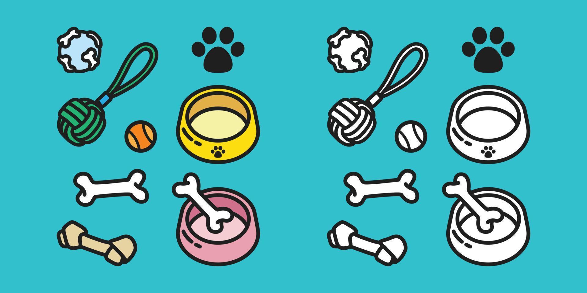 cachorro vetor ícone brinquedo cachorro cachorro pata osso desenho animado personagem ilustração rabisco