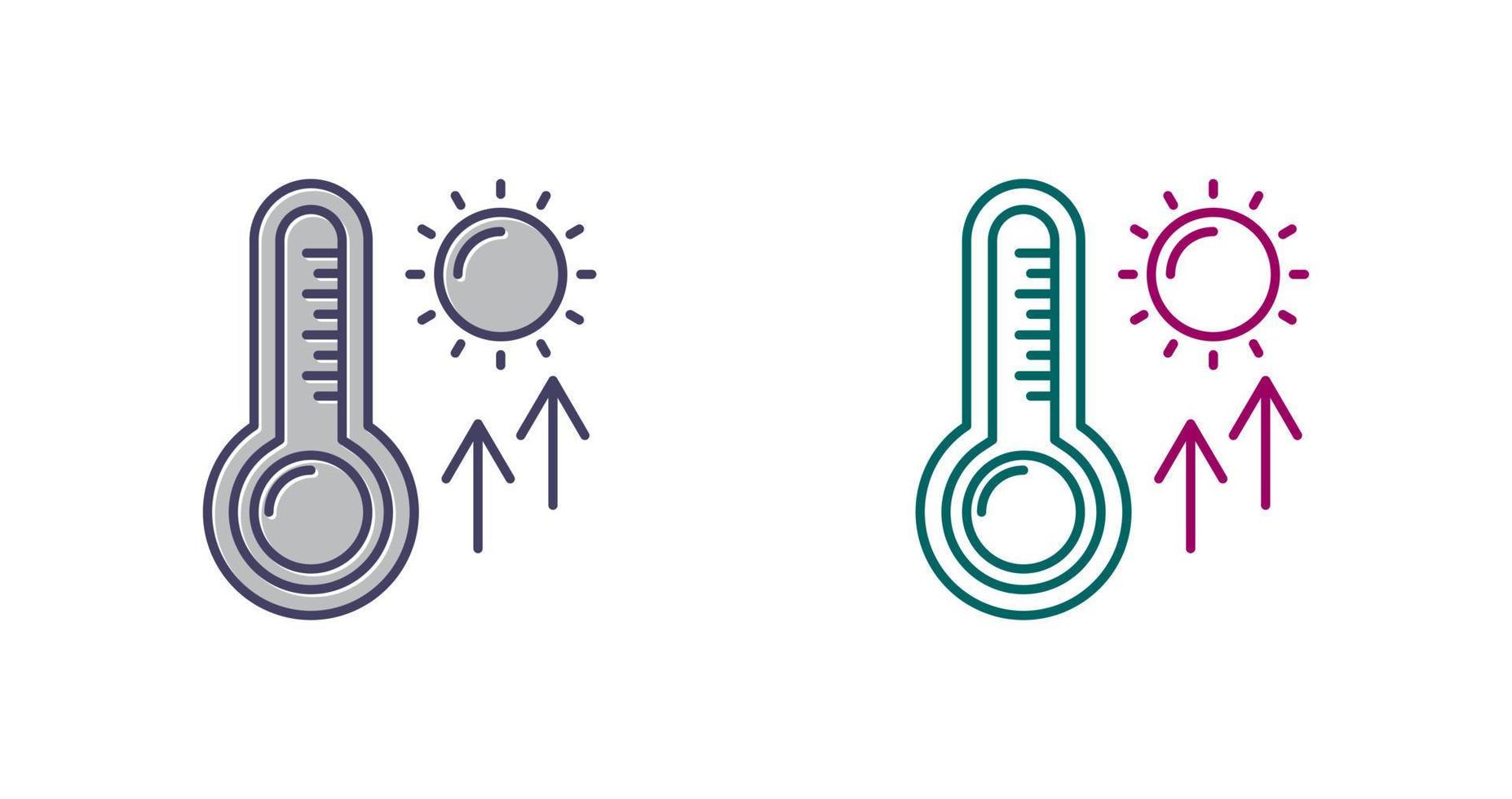 ícone de vetor de altas temperaturas