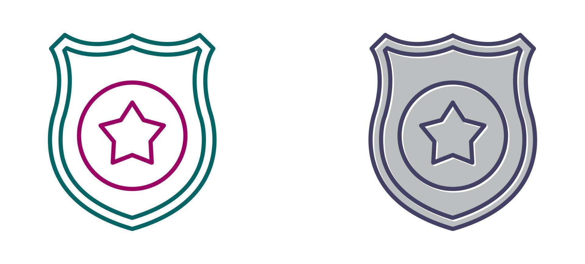 ícone de vetor de escudo da polícia