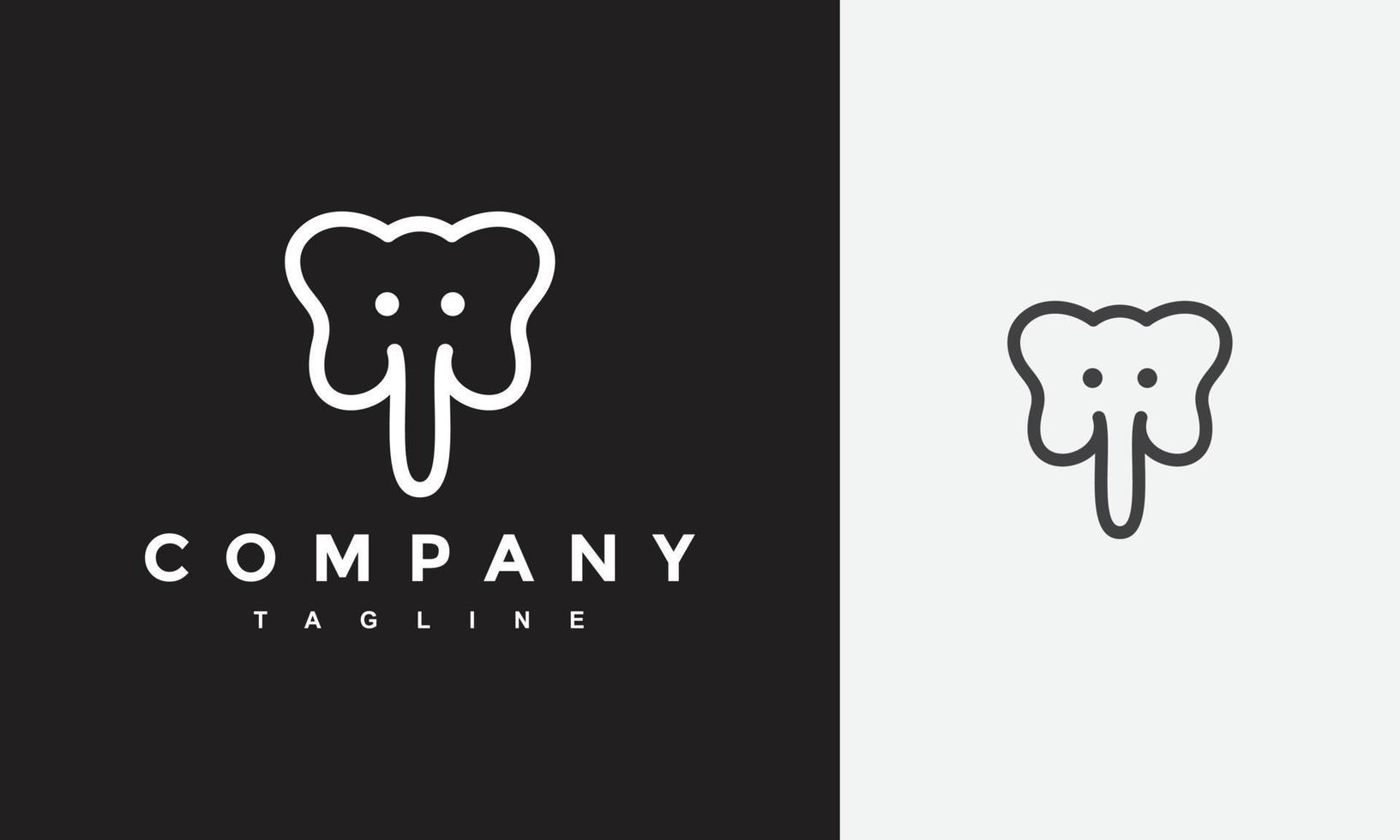 logotipo de elefante simples vetor