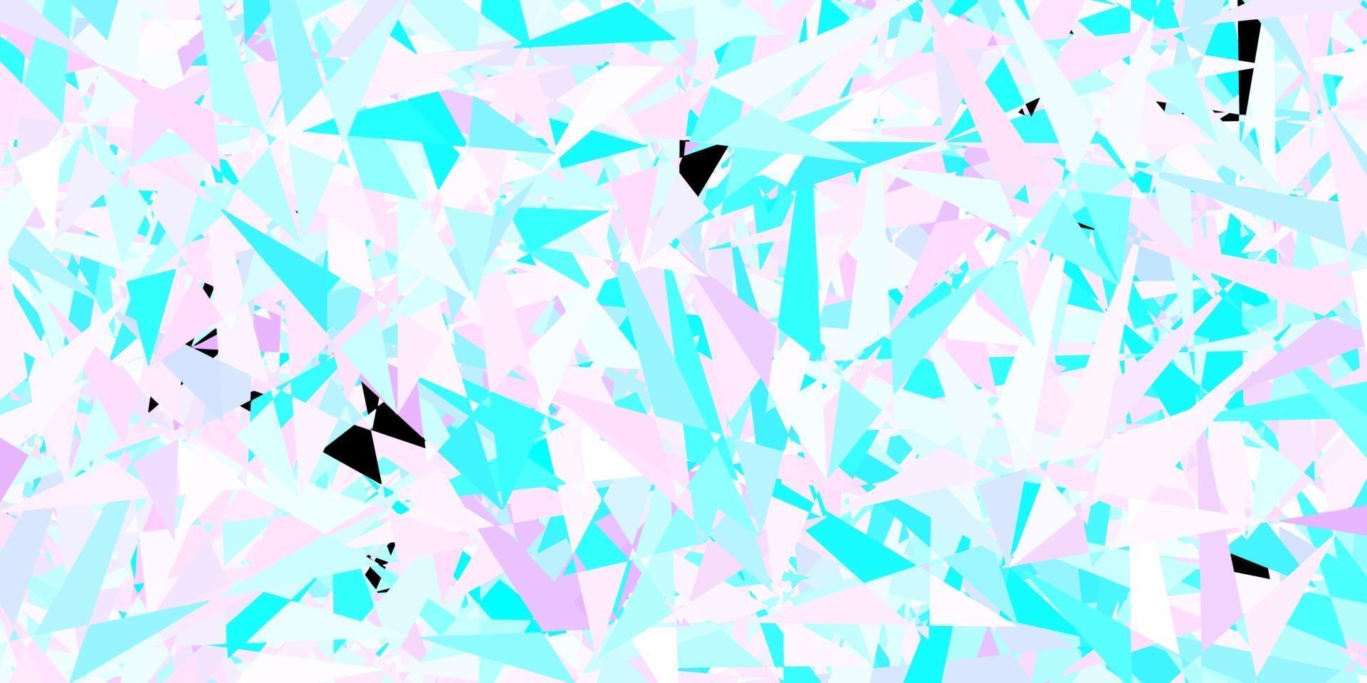 textura vector rosa escuro, azul com estilo triangular.
