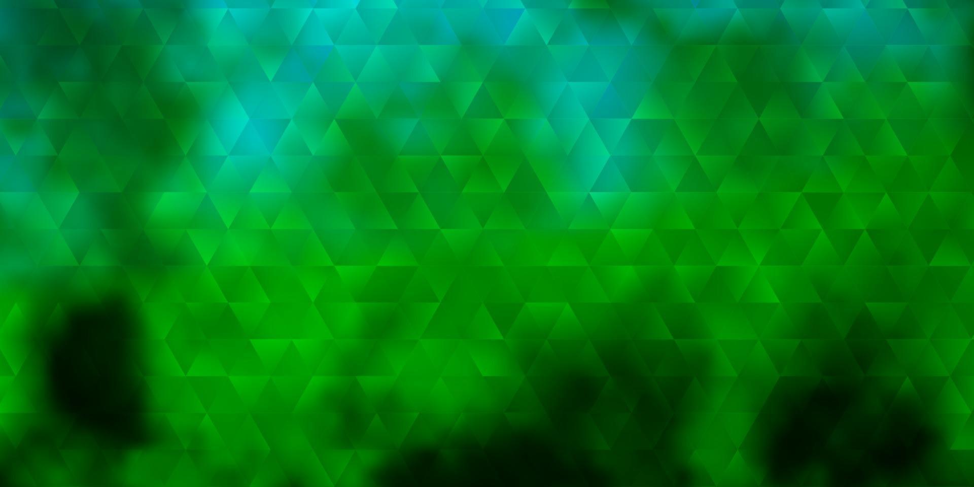 pano de fundo azul claro, verde do vetor com linhas, triângulos.