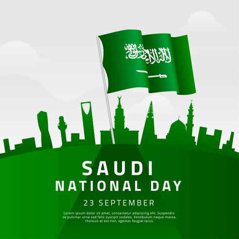 Vector saudita dia nacional