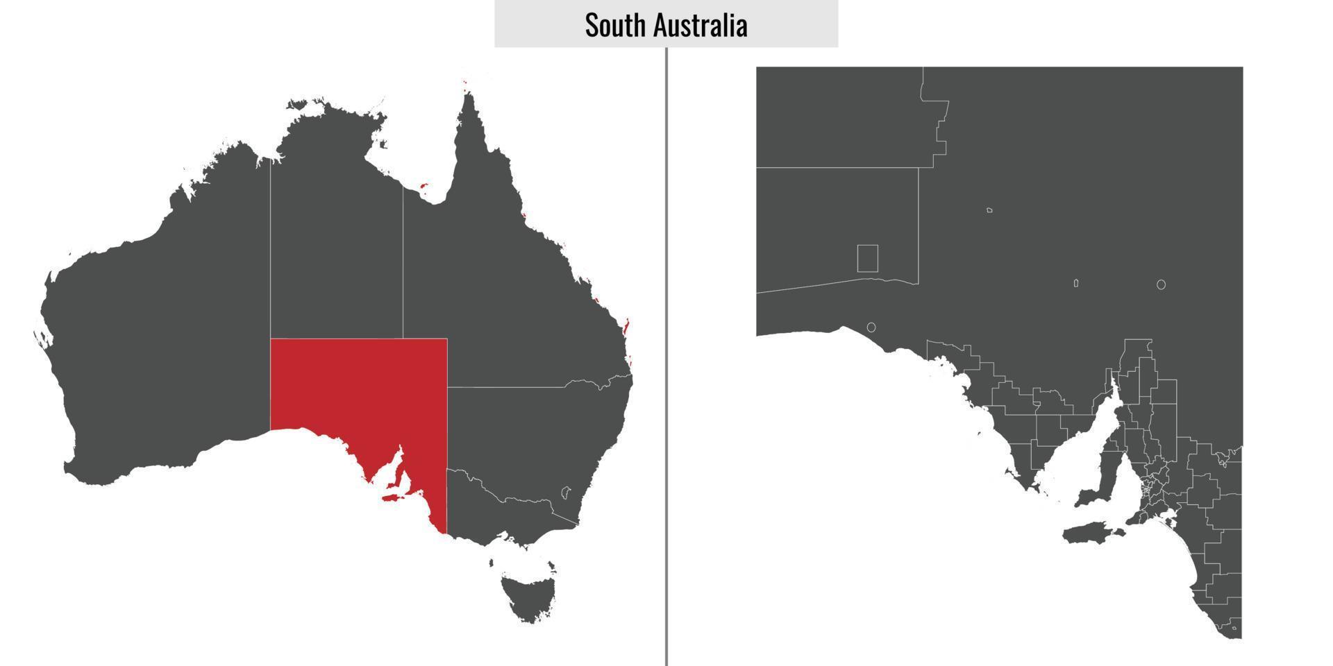 mapa Estado do Austrália vetor