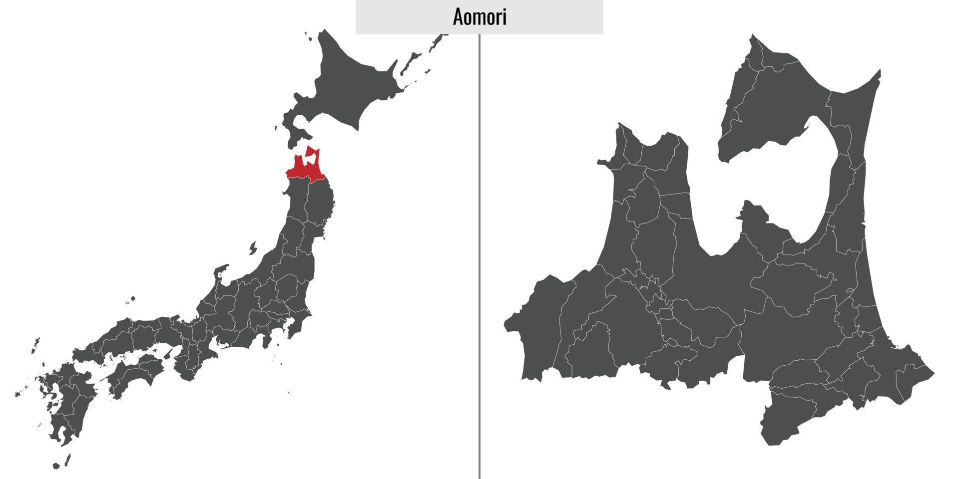 mapa prefeitura do Japão vetor