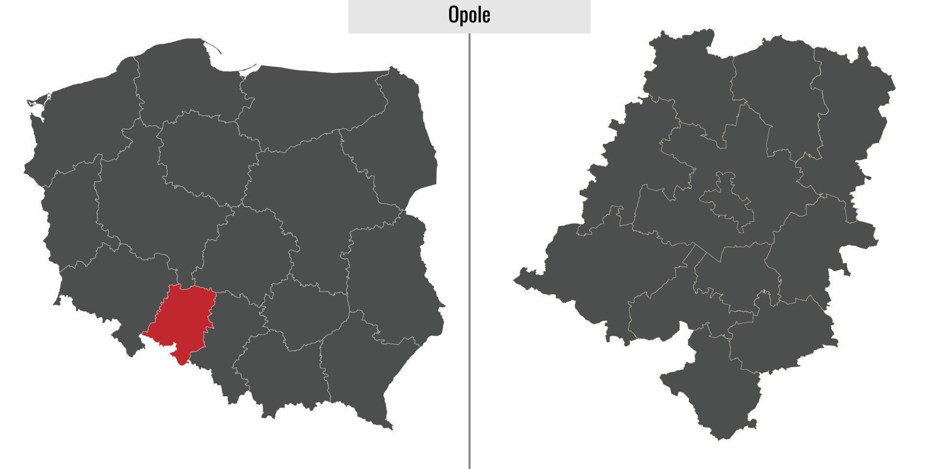 mapa província do Polônia vetor