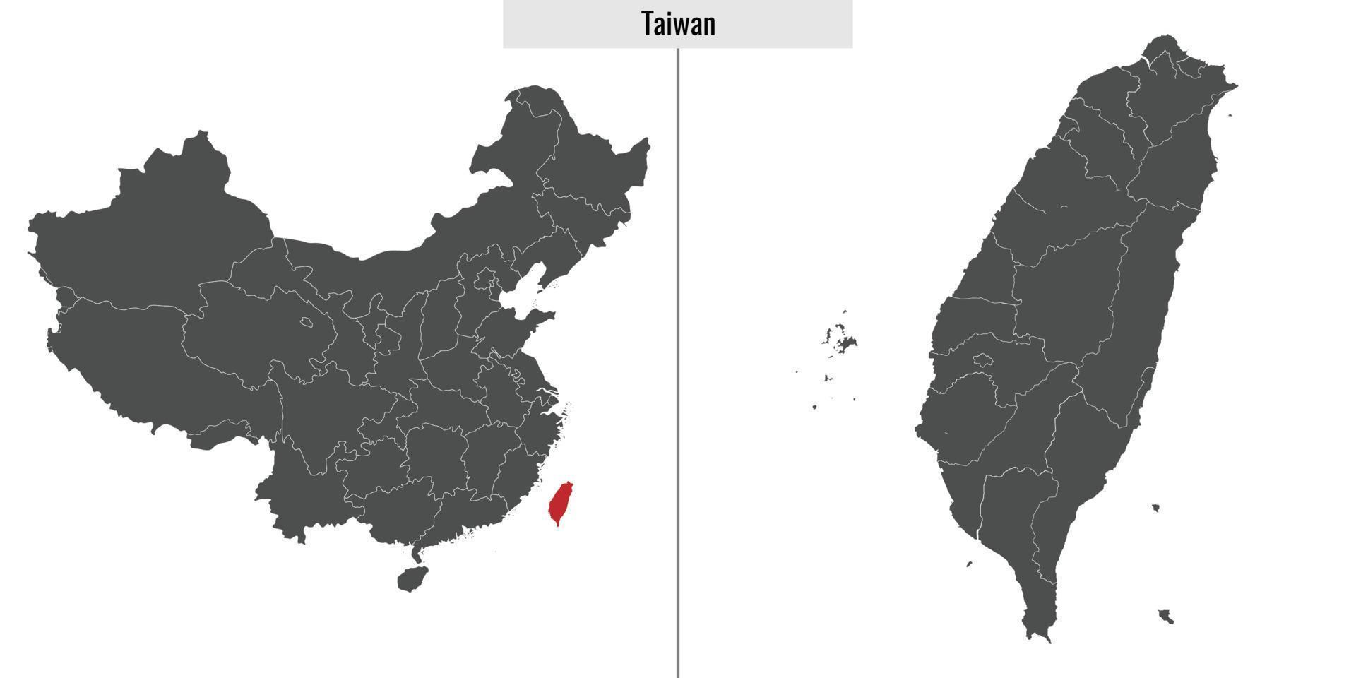 mapa da província da china vetor