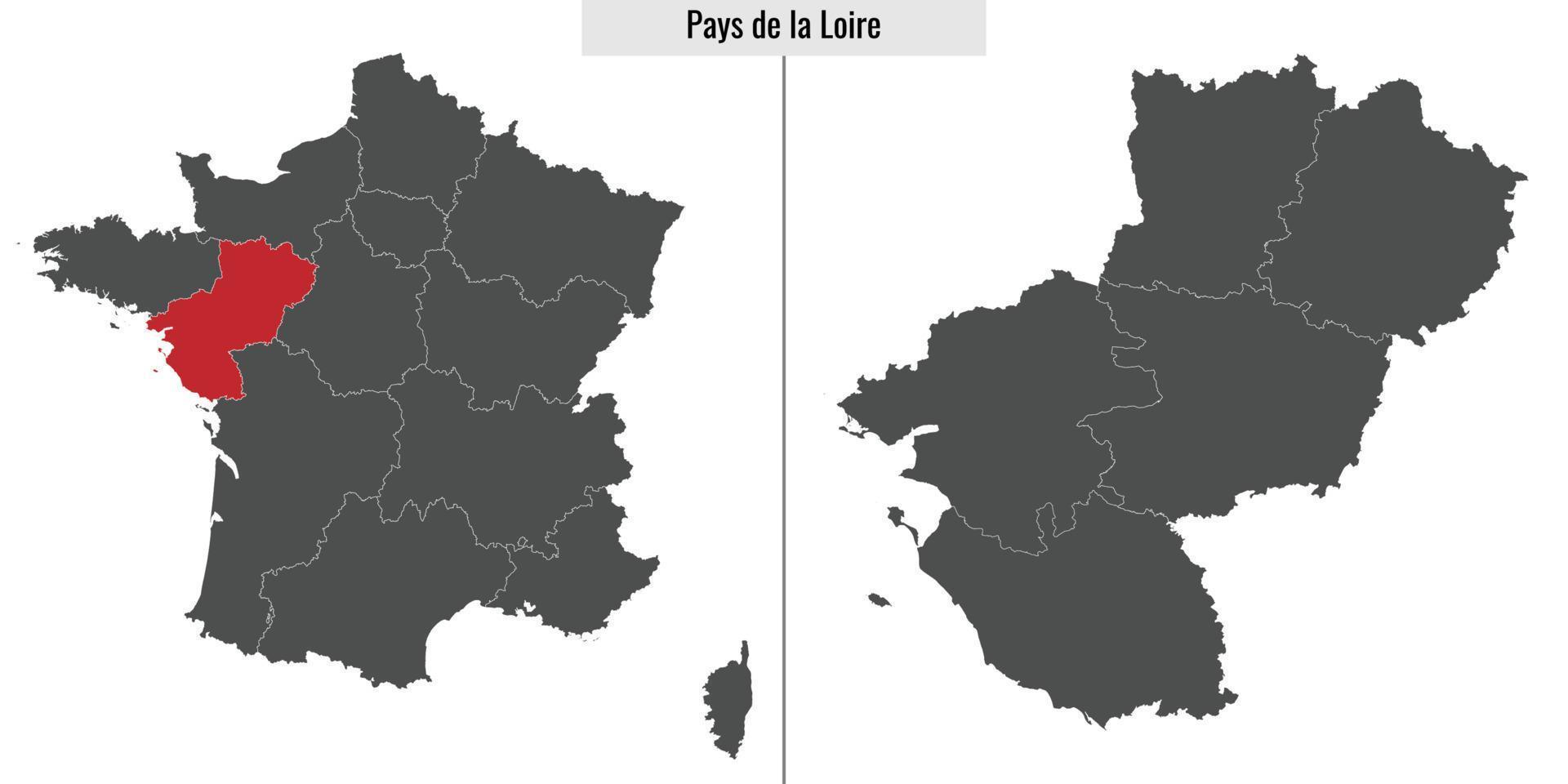 mapa região do França vetor