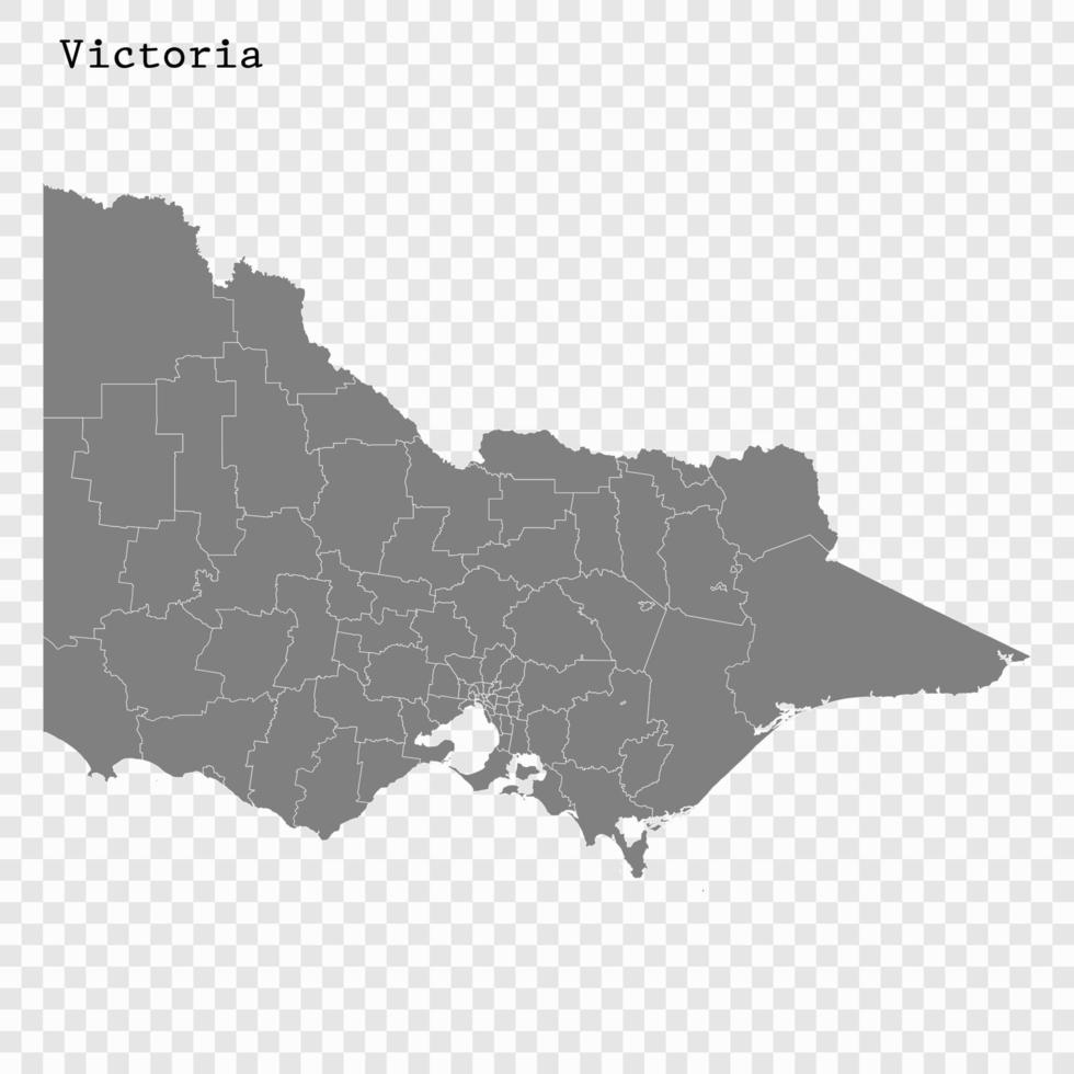 Alto qualidade mapa é uma Estado do Austrália vetor