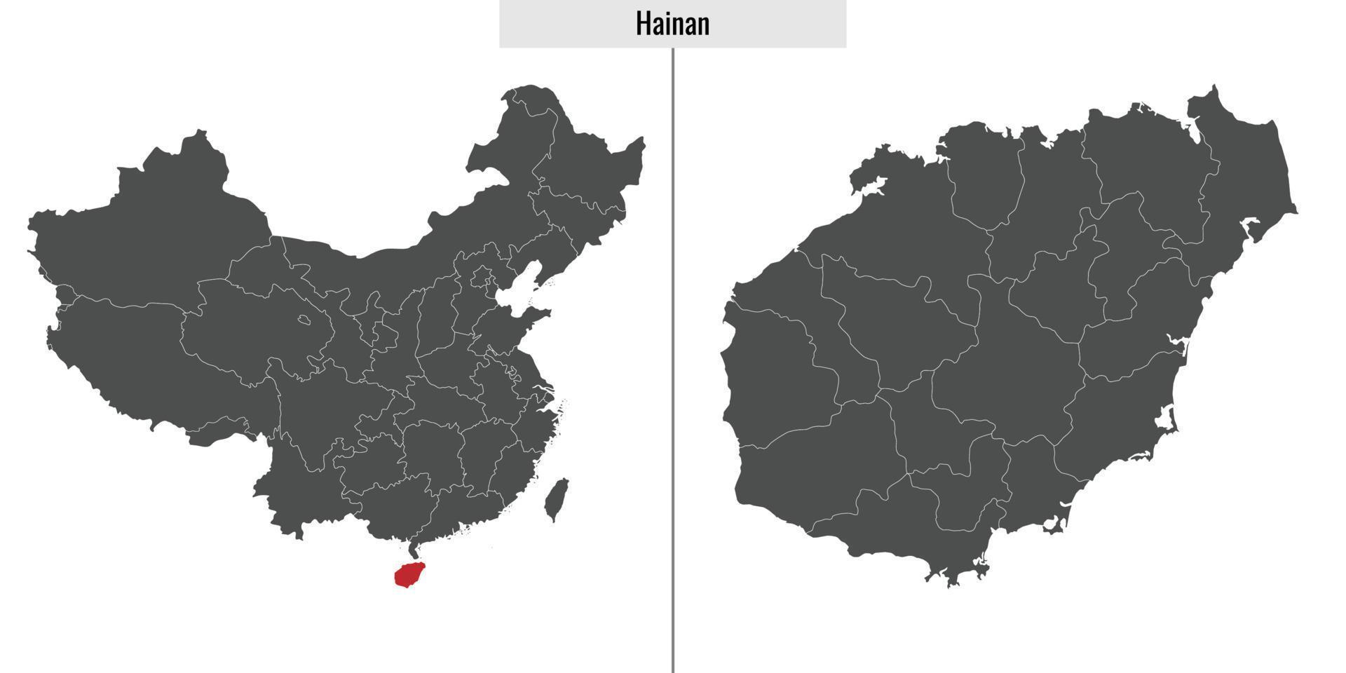 mapa da província da china vetor