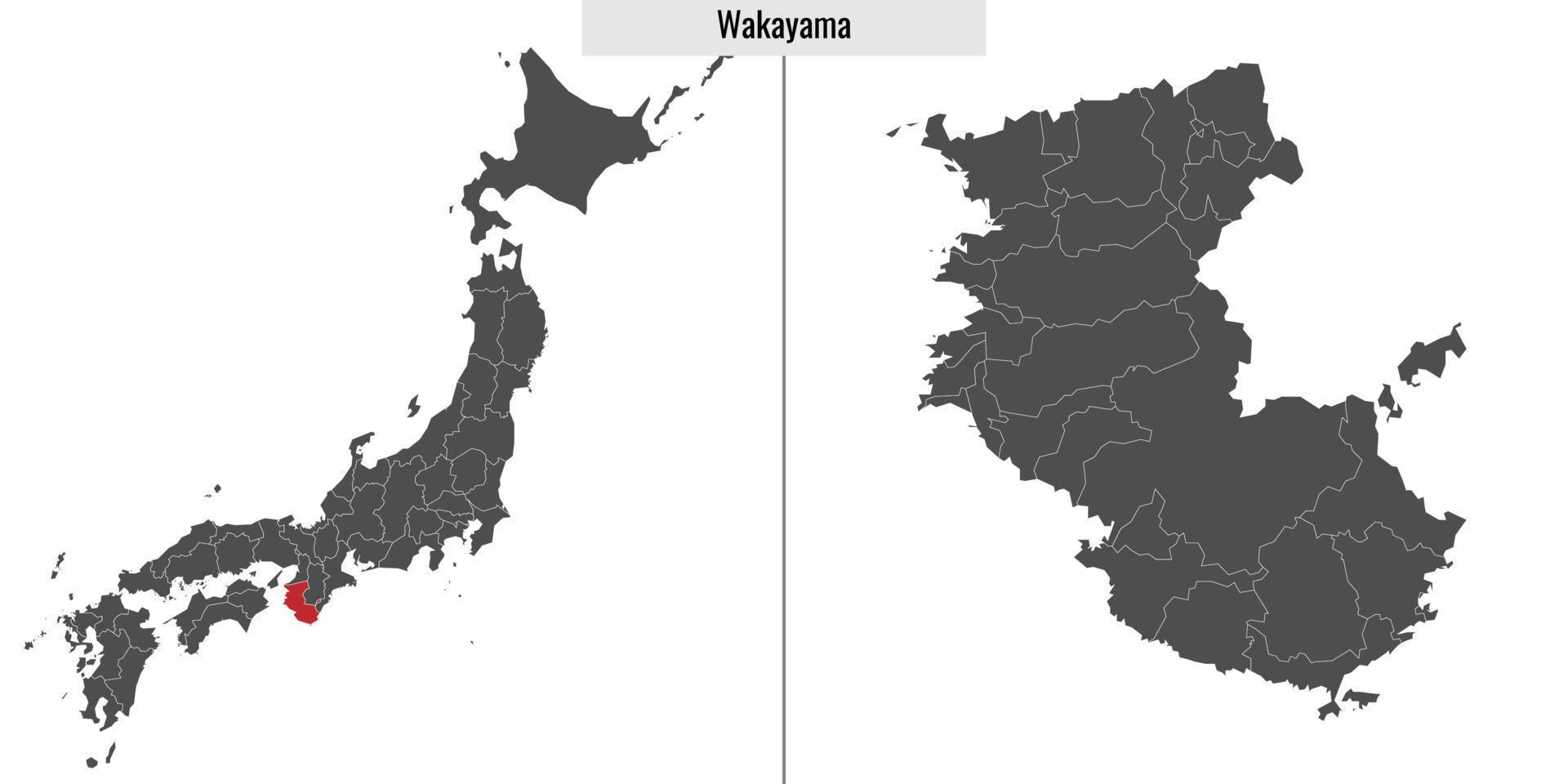 mapa prefeitura do Japão vetor