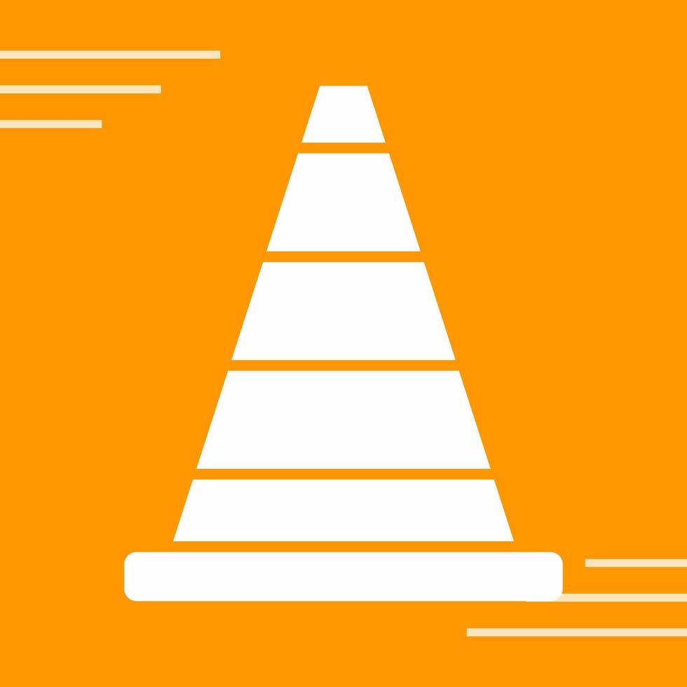 ícone de vetor de cone de construção