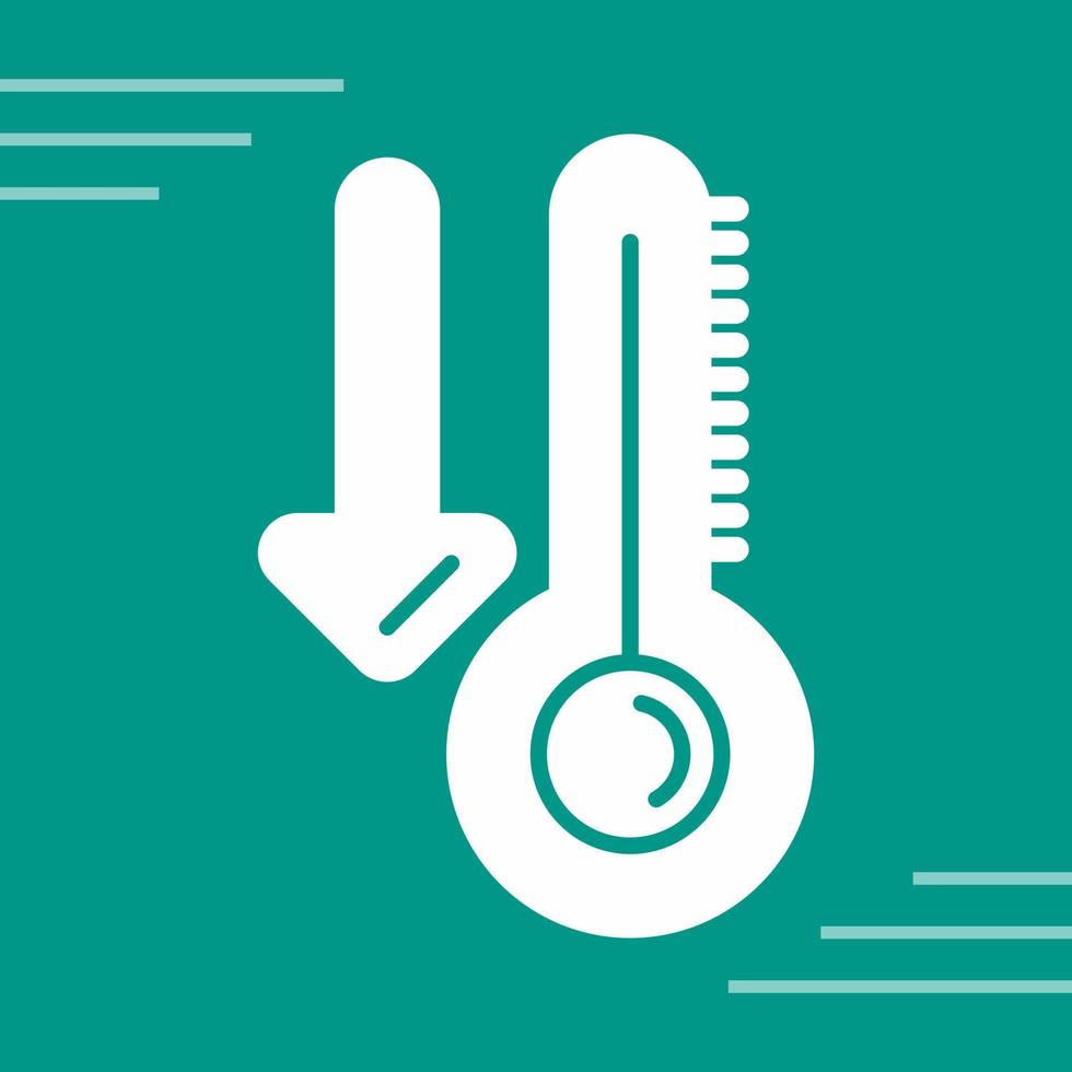 ícone de vetor de baixa temperatura