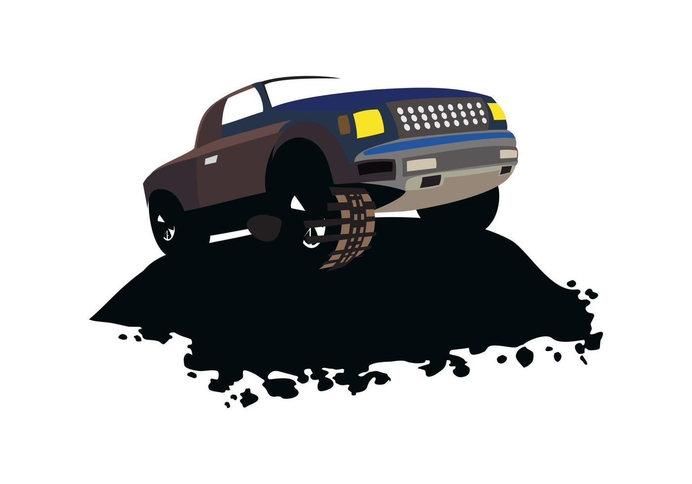 ilustração de design de veículo offroad vetor