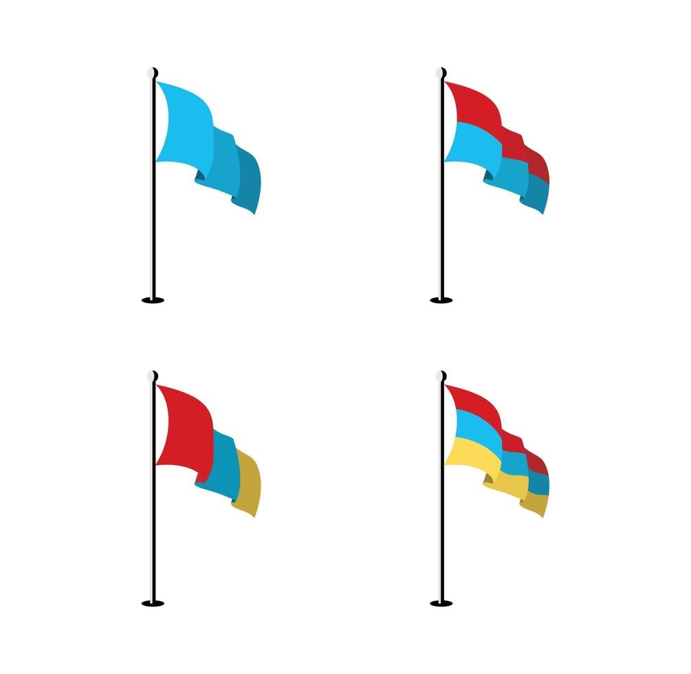 design de bandeiras realista vetor