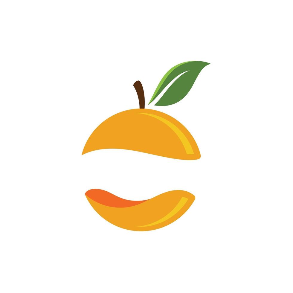 ícone de ilustração de design de vetor de logotipo de fruta laranja