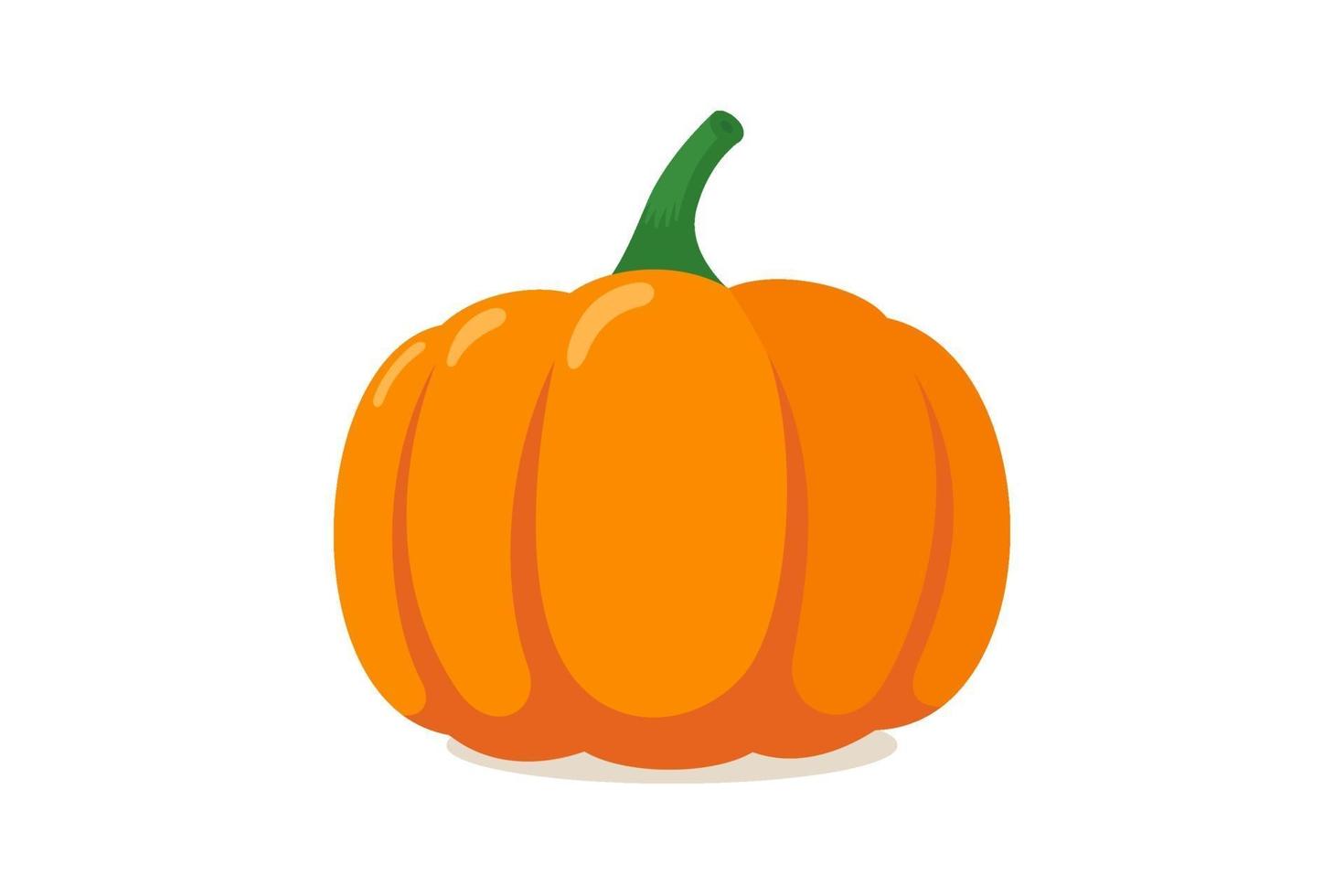 abóbora laranja. outono halloween vegetal ícone gráfico plano isolado no fundo branco. ilustração colorida do vetor