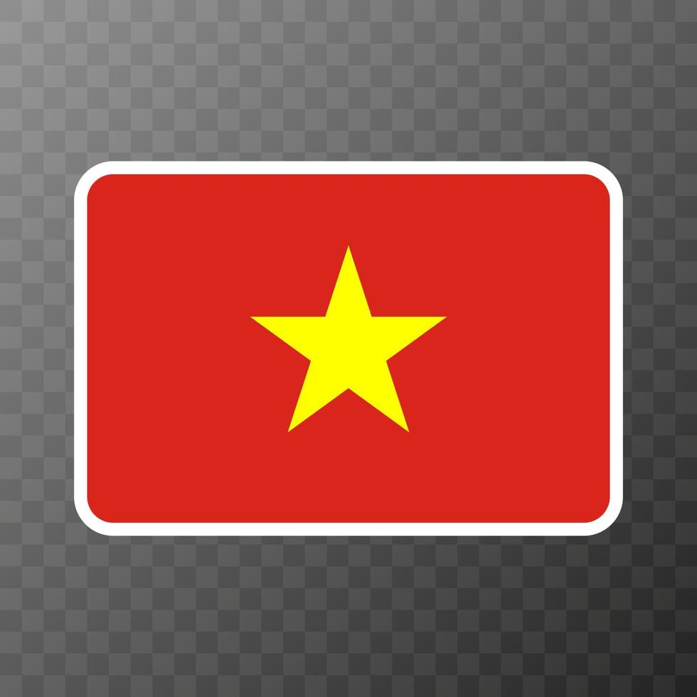 bandeira do vietnã, cores oficiais e proporção. ilustração vetorial. vetor