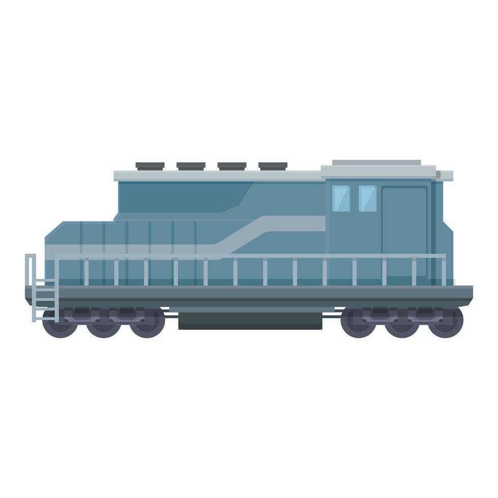 diesel trem ícone desenho animado vetor. carga vagão vetor
