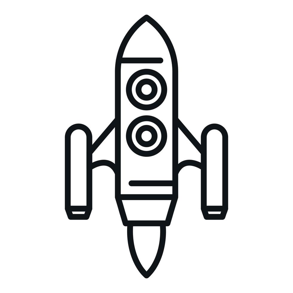foguete espaço ícone esboço vetor. nave espacial lançamento vetor