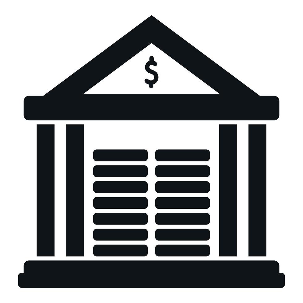 banco reserva ícone simples vetor. dinheiro finança vetor