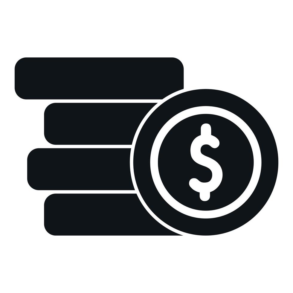 moeda pilha ícone simples vetor. dinheiro finança vetor