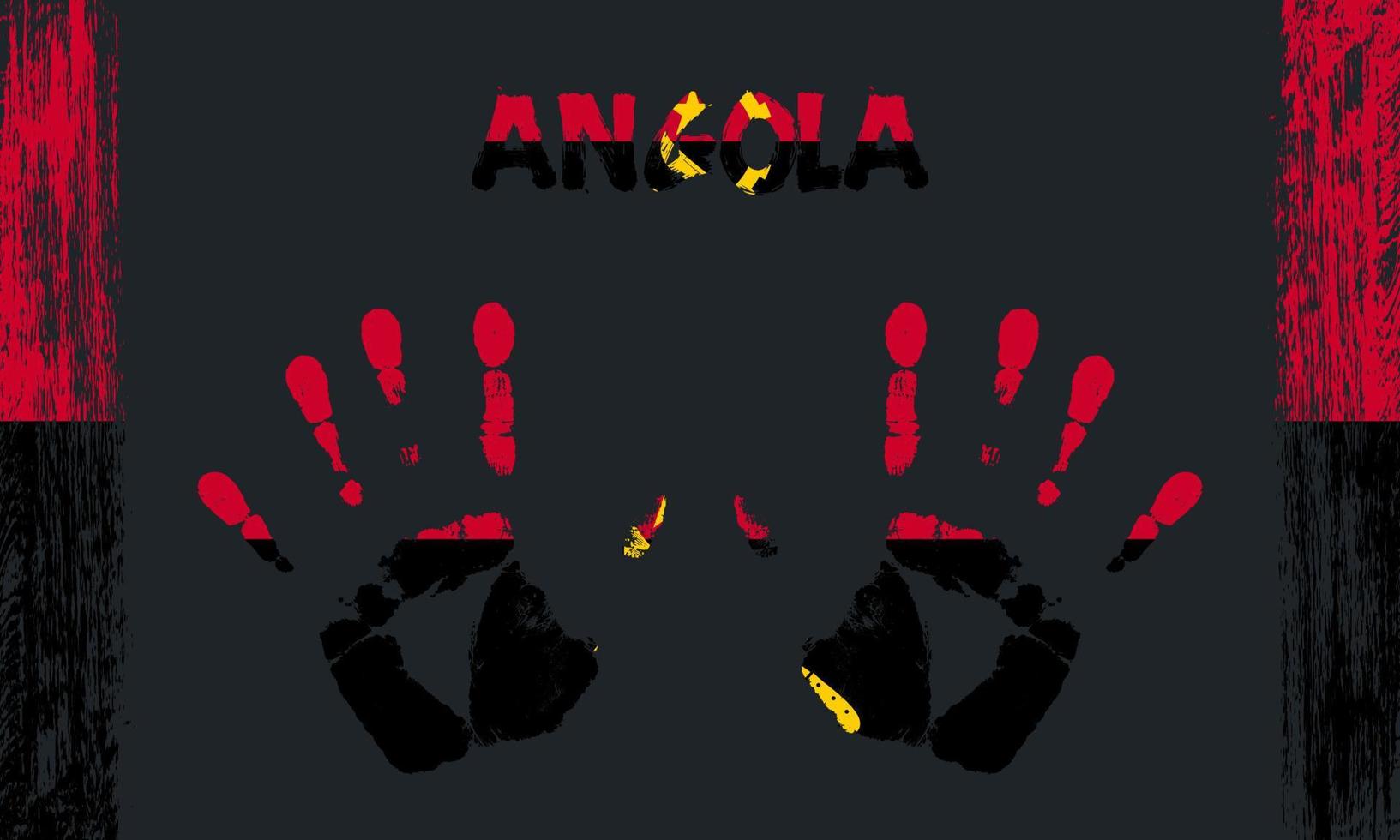vetor bandeira do Angola com uma Palma