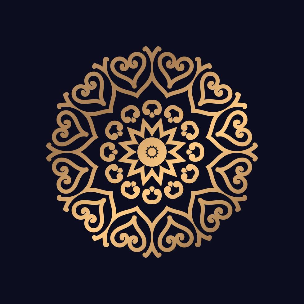 mandala vetor Projeto com luxo dourado padronizar