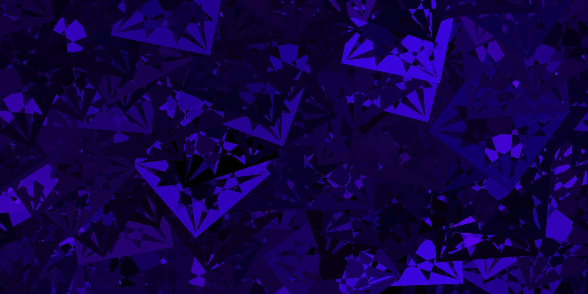 pano de fundo vector roxo claro com triângulos, linhas.