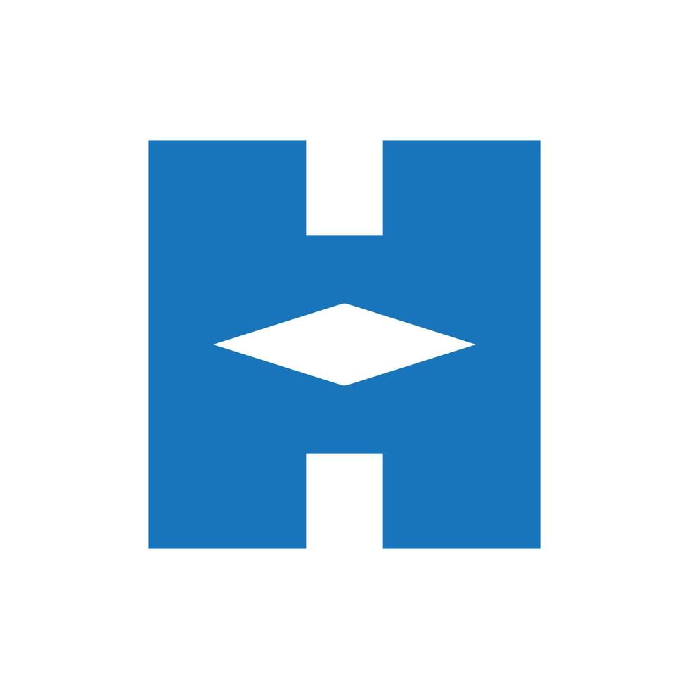 h logotipo Projeto fácil cativante h símbolo vetor