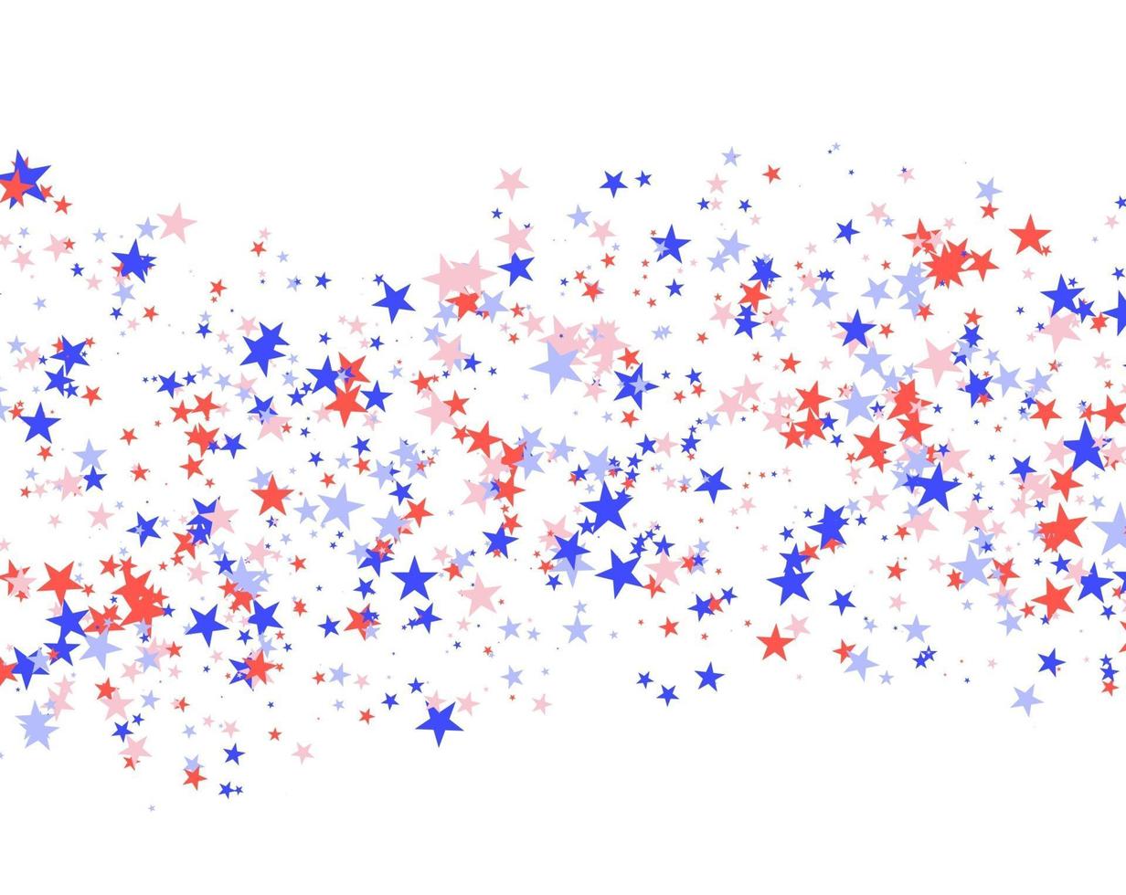 4 de julho padrão feito de estrelas vetor