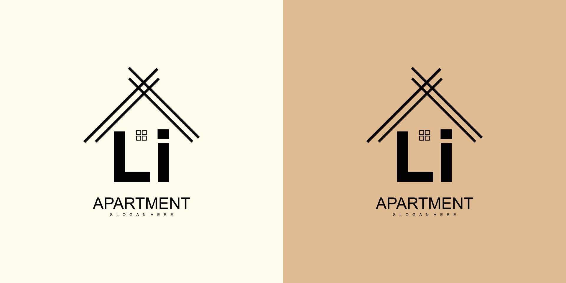 apartamento com moderno criativo logotipo Projeto vetor