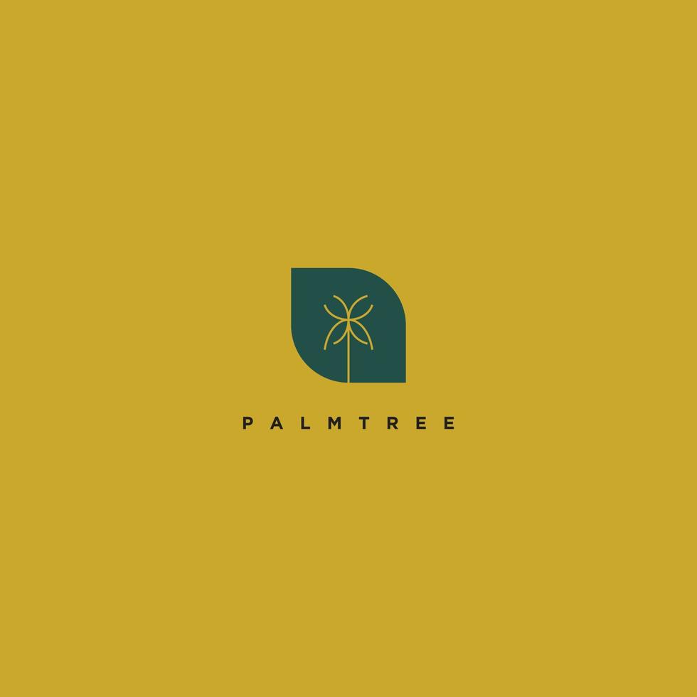 Palma árvore com casa logotipo Projeto vetor