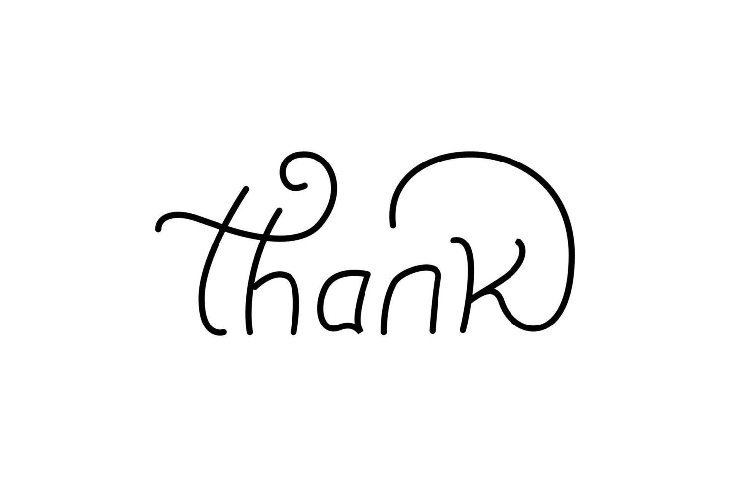 obrigado você escrito a mão vetor arte. mão desenhado rotulação. obrigado você caligrafia. obrigado você cartão. vetor ilustração.