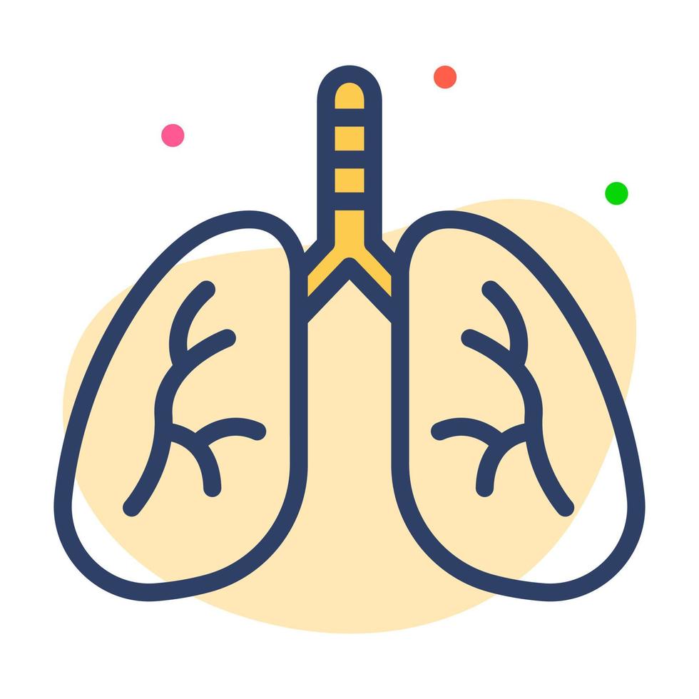 pulmões com moderno estilo vetor ícone